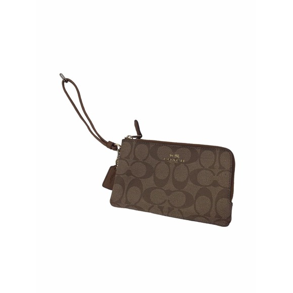 Coach Brown Signature Wristlet Wallet* - Picture 1 of 14